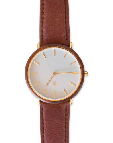 Hemverk Armbåndsur Ø: 40 mm - Graham Warm Grey/Vintage Cognac Læder