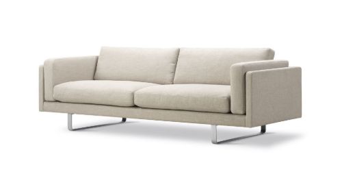 Erik Jørgensen EJ 280 2 Pers. Sofa 86 L: 210 cm - Njord Beige/Børstet Krom