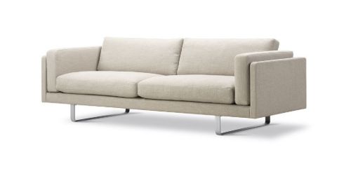 Erik Jørgensen EJ 280 2 Pers. Sofa 100 L: 240 cm - Njord Beige/Børstet Krom