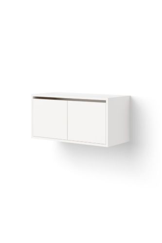 New Works Cabinet Low w. Doors 38,4x79 cm - White