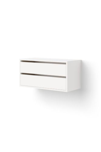 New Works Cabinet Low w. Drawers 38,4x79 cm - White