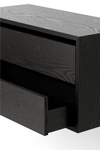 New Works Cabinet Low w. Drawers 38,4x79 cm - Black Ash
