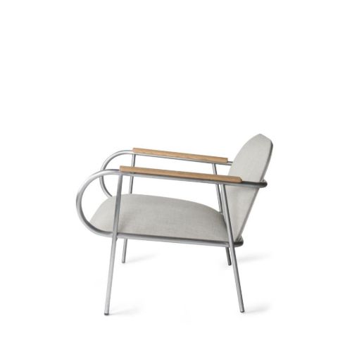 Eberhart Furniture Fausto Loungestol  - Lys uld/Stål
