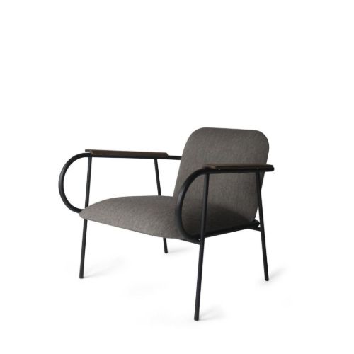 Eberhart Furniture Fausto Loungestol  - Mørk uld/Stål