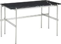 Billede af GUBI TS Desk 120x60 cm - Polished Steel/Black Marquina Marble