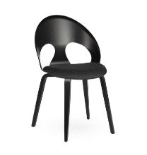 Billede af Vermund VL1100 Spisebordsstol SH: 46 cm - Sortbejdset Eg/Sort Re-Wool