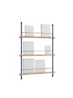 Billede af Moebe Magazine Shelving 123x85 cm - Oak/Deep Blue