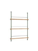 Billede af Moebe Magazine Shelving 123x85 cm - Oak/Pine Green