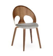 Billede af Vermund VL1100 Spisebordsstol SH: 46 cm - Olieret Valnød/Lysegrå Re-Wool