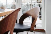 Billede af Vermund VL1100 Spisebordsstol SH: 46 cm - Olieret Valnød/Sort Re-Wool