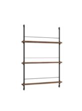 Billede af Moebe Magazine Shelving 123x85 cm - Smoked Oak/Black