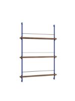 Billede af Moebe Magazine Shelving 123x85 cm - Smoked Oak/Deep Blue