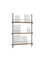 Billede af Moebe Magazine Shelving 123x85 cm - Smoked Oak/Deep Blue