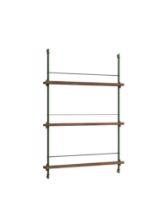Billede af Moebe Magazine Shelving 123x85 cm - Smoked Oak/Pine Green