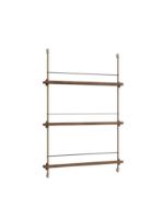 Billede af Moebe Magazine Shelving 123x85 cm - Smoked Oak/Warm Grey