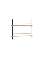 Billede af Moebe Magazine Shelving 73x85 cm - Oak/Black