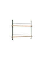 Billede af Moebe Magazine Shelving 73x85 cm - Oak/Pine Green