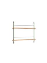 Billede af Moebe Magazine Shelving 73x85 cm - Oak/Pine Green