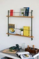 Billede af Moebe Magazine Shelving 73x85 cm - Smoked Oak/Pine Green