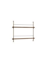 Billede af Moebe Magazine Shelving 73x85 cm - Smoked Oak/Warm Grey