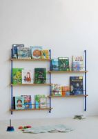 Billede af Moebe Magazine Shelving 123x162 cm - Oak/Deep Blue