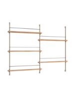 Billede af Moebe Magazine Shelving 123x162 cm - Oak/Warm Grey