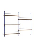 Billede af Moebe Magazine Shelving 123x162 cm - Smoked Oak/Deep Blue