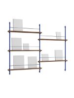 Billede af Moebe Magazine Shelving 123x162 cm - Smoked Oak/Deep Blue