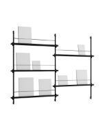 Billede af Moebe Magazine Shelving 123x162 cm - Black/Black
