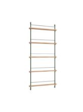 Billede af Moebe Magazine Shelving 188x85 cm - Oak/Pine Green