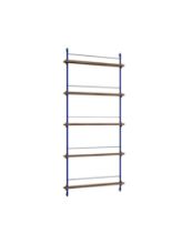 Billede af Moebe Magazine Shelving 188x85 cm - Smoked Oak/Deep Blue
