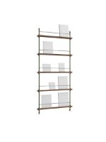 Billede af Moebe Magazine Shelving 188x85 cm - Smoked Oak/Pine Green