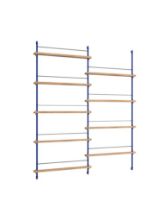 Billede af Moebe Magazine Shelving 188x162 cm - Oak/Deep Blue