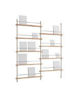 Billede af Moebe Magazine Shelving 188x162 cm - Oak/Warm Grey