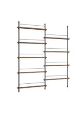 Billede af Moebe Magazine Shelving 188x162 cm - Smoked Oak/Black