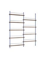 Billede af Moebe Magazine Shelving 188x162 cm - Smoked Oak/Deep Blue