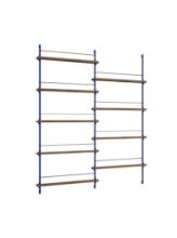Billede af Moebe Magazine Shelving 188x162 cm - Smoked Oak/Deep Blue