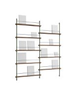 Billede af Moebe Magazine Shelving 188x162 cm - Smoked Oak/Pine Green
