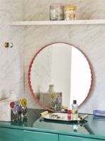 Billede af HAY Arcs Mirror Round Ø: 60 cm - Red 