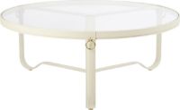 Billede af GUBI Adnet Coffee Table Ø: 100 cm - Cream Leather