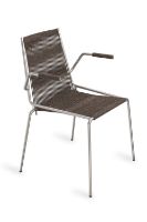 Billede af Thorup Copenhagen Noel Chair W.Armrest SH: 46 cm - Stål/Mørkegrå