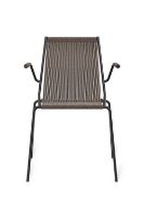 Billede af Thorup Copenhagen Noel Chair W.Armrest SH: 46 cm - Sort/Mørkegrå