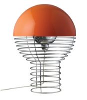 Billede af Verpan Wire Table Lamp Ø: 40 cm - Chrome/Orange 