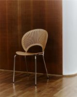 Billede af Fredericia Furniture 3398 Trinidad Stol SH: 45,5 cm - Olieret Eg/Børstet Rustfri Stål
