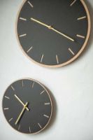 Billede af Hemverk Vægur Ø: 28 cm – Nero Oak/Gold