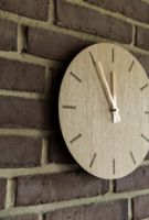 Billede af Hemverk Vægur Ø: 38 cm – Light Oak/Silver