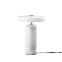 Billede af Design By Us Trip Portable Lamp H: 21 cm - Carrara Marble/Opal