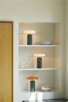 Billede af Design By Us Trip Portable Lamp H: 21 cm - Moss Marble/Amber
