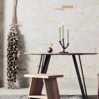 Billede af MUUBS Ava Lysestage H: 22 cm - Antik Mørk Grå