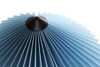 Billede af HAY Matin Table Lamp Small H: 38 cm - Mirror/Placid Blue 